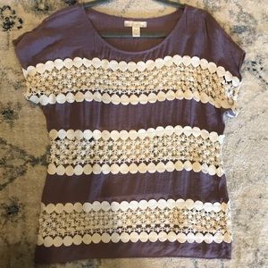 Anthropologie Purple Top